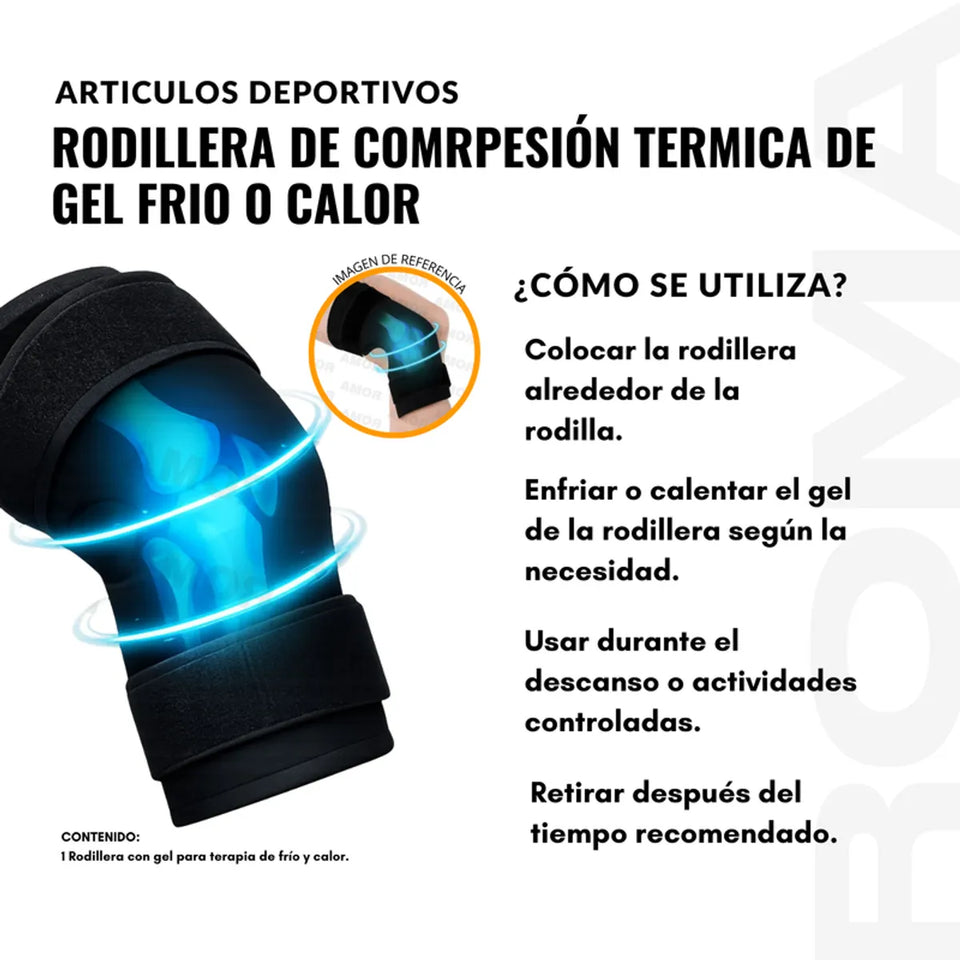 RODILLERA DE COMPRESIÓN TERMICA DE GEL FRIO CALOR