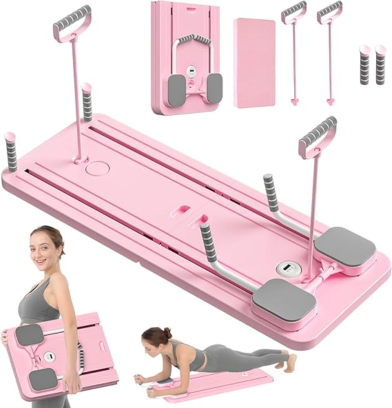 TABLA DE PILATES JANUA, REFORMER DE PILATES, MULTIUSOS, PLEGABLE, PARA EL HOGAR 5 EN 1, DESLIZANTE