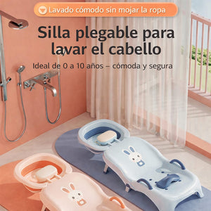 SILLA PLEGABLE PARA LAVAR EL CABELLO DE BEBES Y NIÑOS