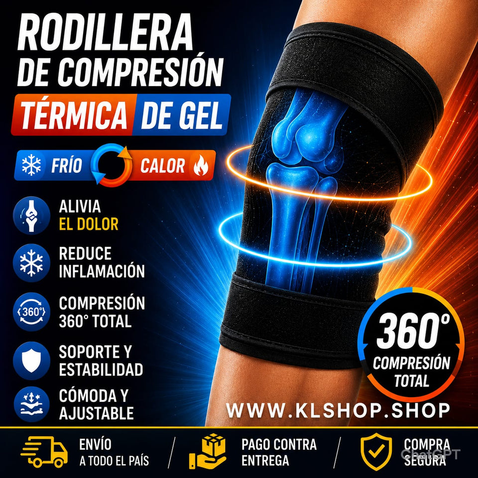 RODILLERA DE COMPRESIÓN TERMICA DE GEL FRIO CALOR