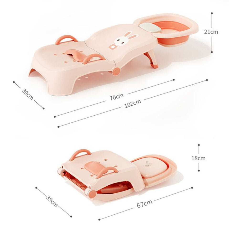 SILLA PLEGABLE PARA LAVAR EL CABELLO DE BEBES Y NIÑOS