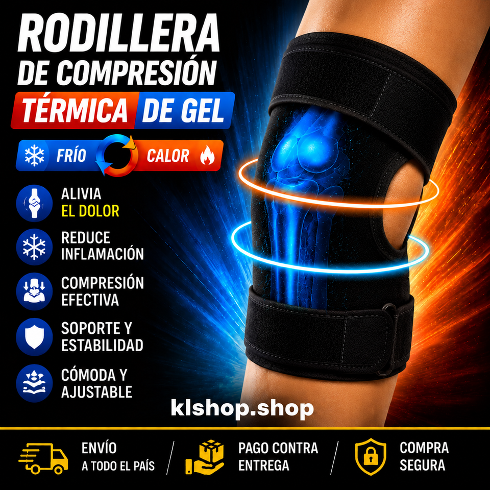 RODILLERA DE COMPRESIÓN TERMICA DE GEL FRIO CALOR